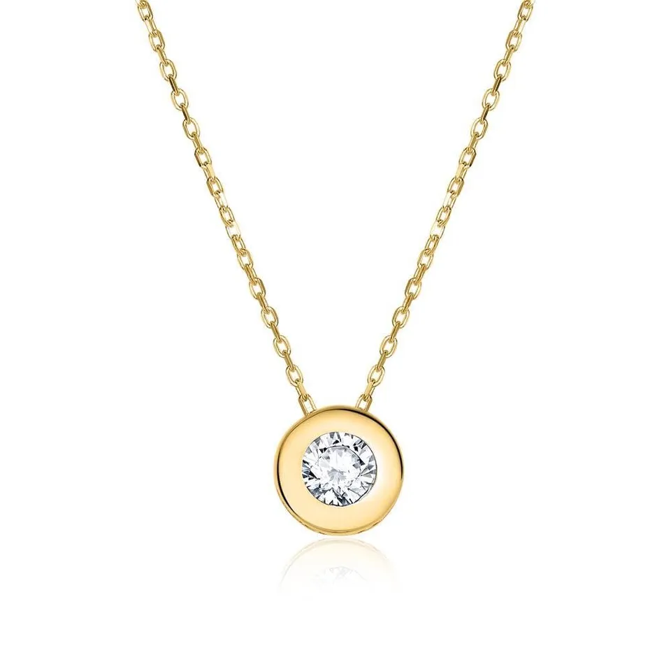 JEWLIX Kette mit Anhänger Gold 585 Zirkonia Damen