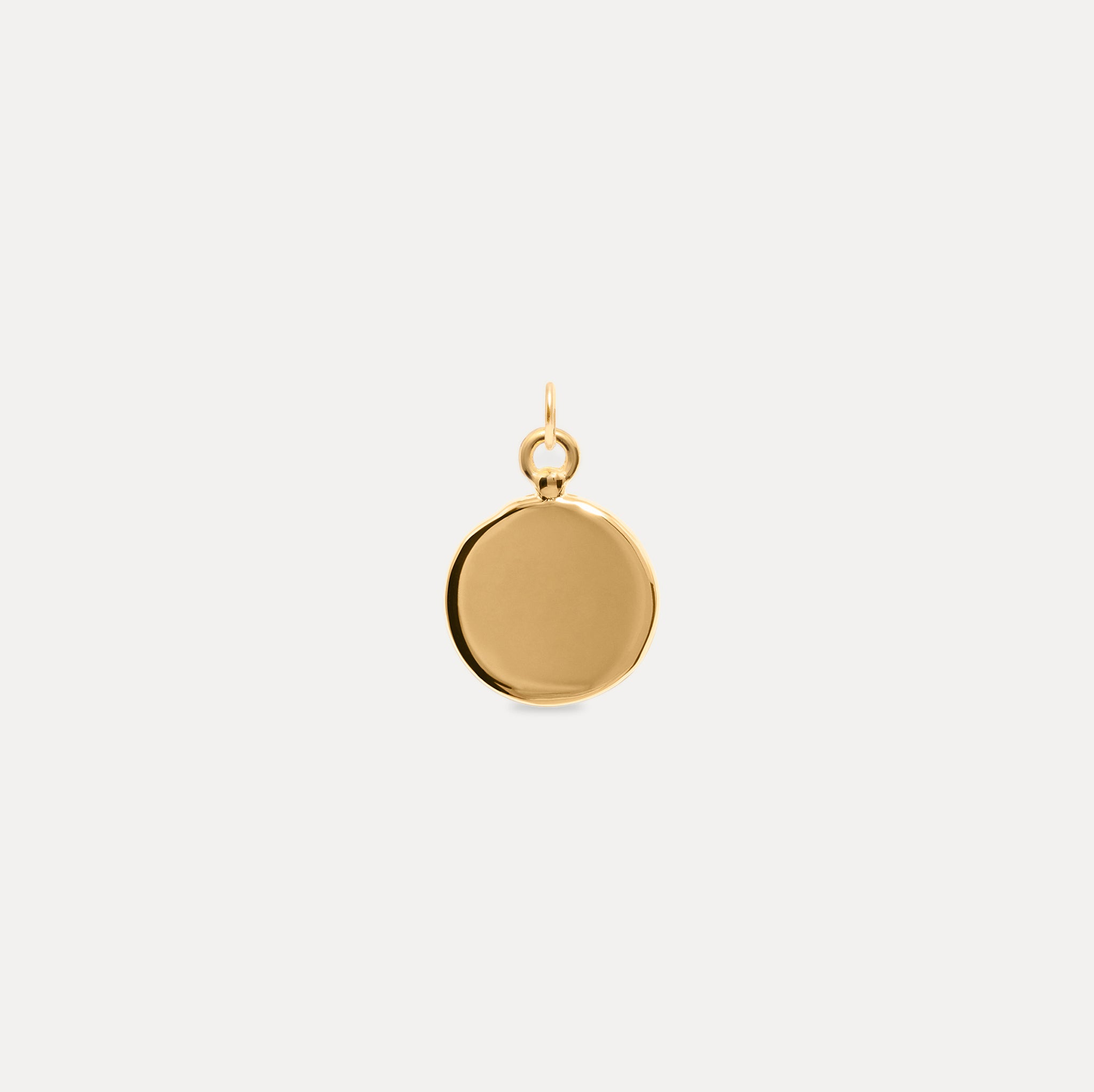 Stilnest Fluid Medallion Anhänger Hochglanz Gold Vermeil