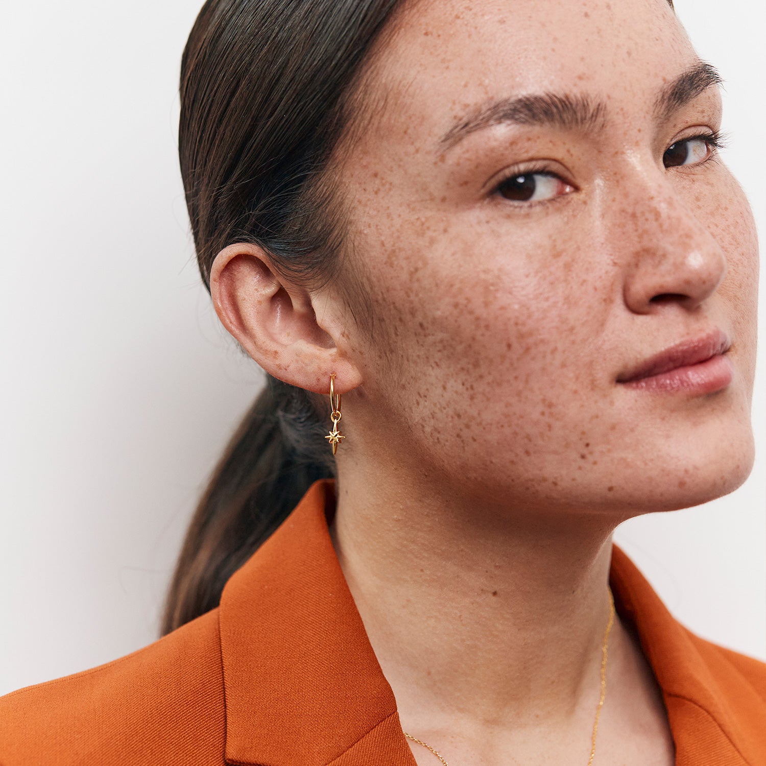 Stilnest Star Light Creolen Stern 15mm Gold Silber
