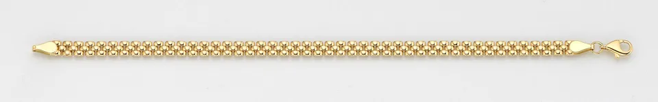 Eugen Rühle Armband Fantasiekette Backstein 5mm 19cm 585 Gelbgold