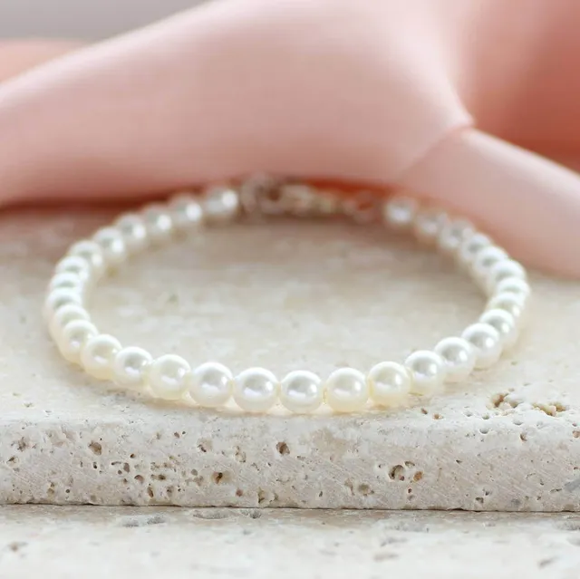 Joy by Corrine Smith Classic Pearl Armband Silber 19 cm