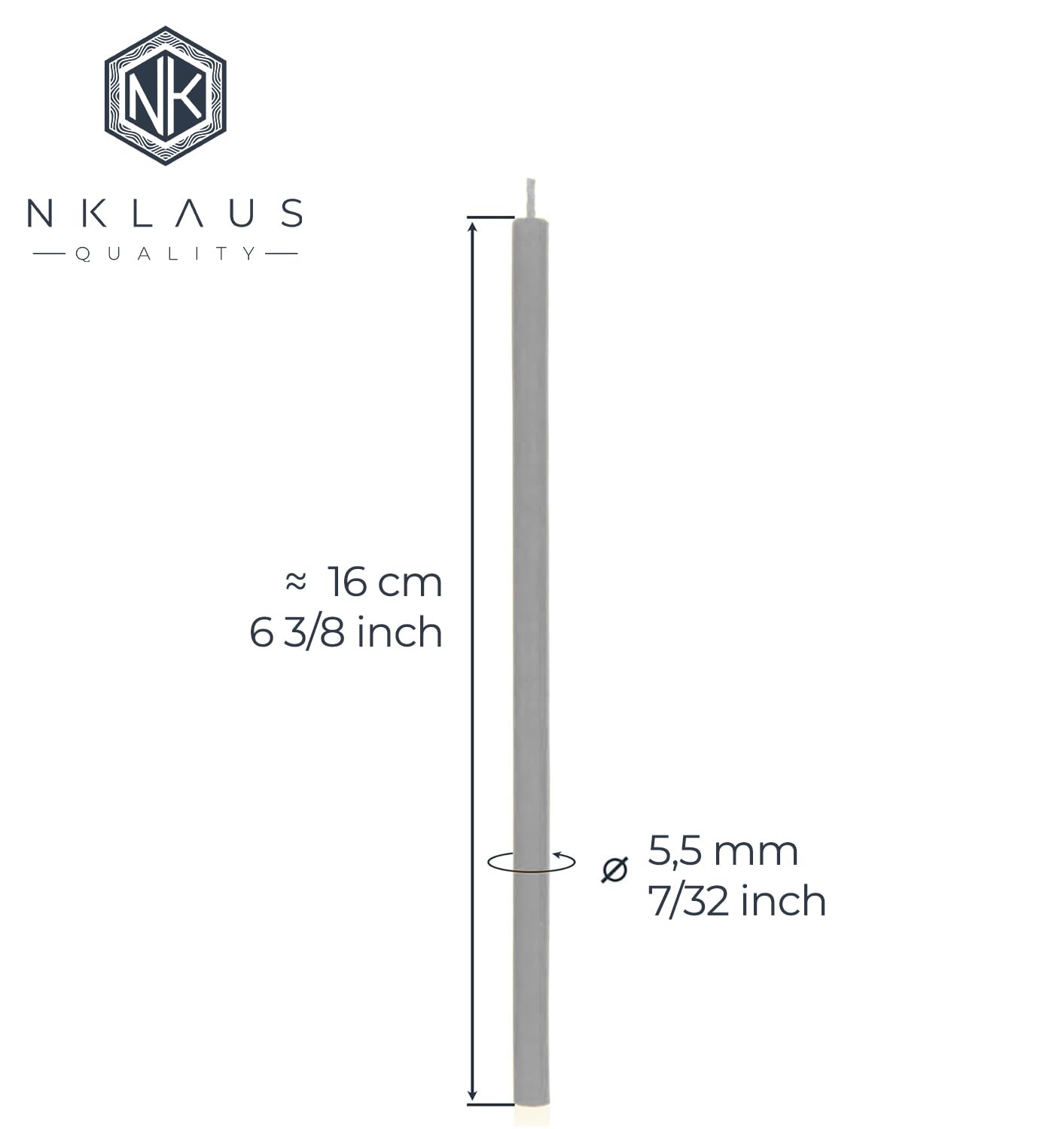 NKlaus Candles Chakra-Kerzen Set Paraffin 16 cm 49 Stück