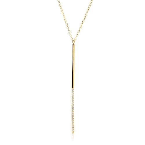 JEWLIX Ketten mit Anhänger SN0361 Halskette Gold mit Zirkonia