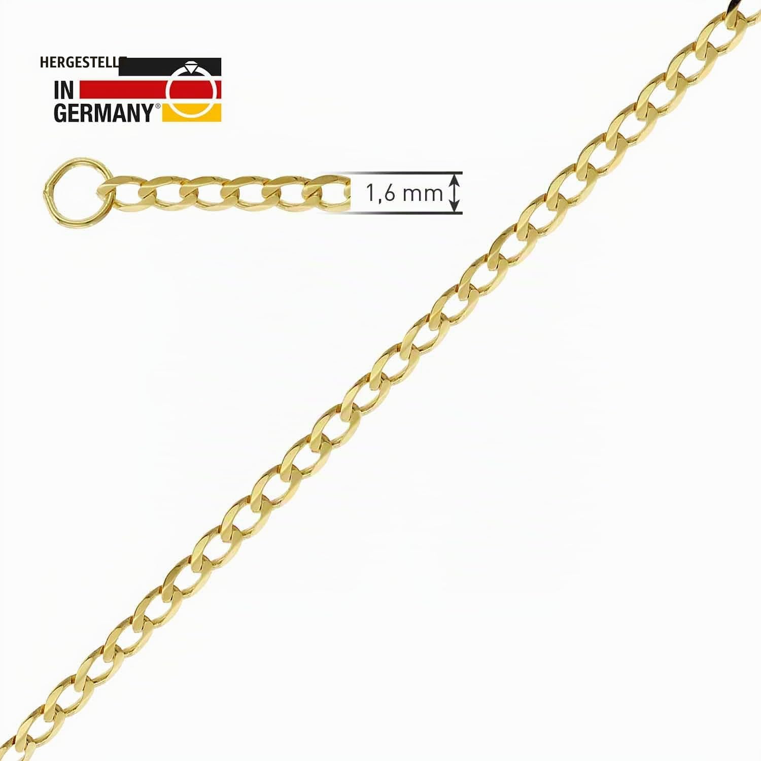 trendor Panzerkette 35683 Gold 333 Collierkette 50 cm 1,6 mm