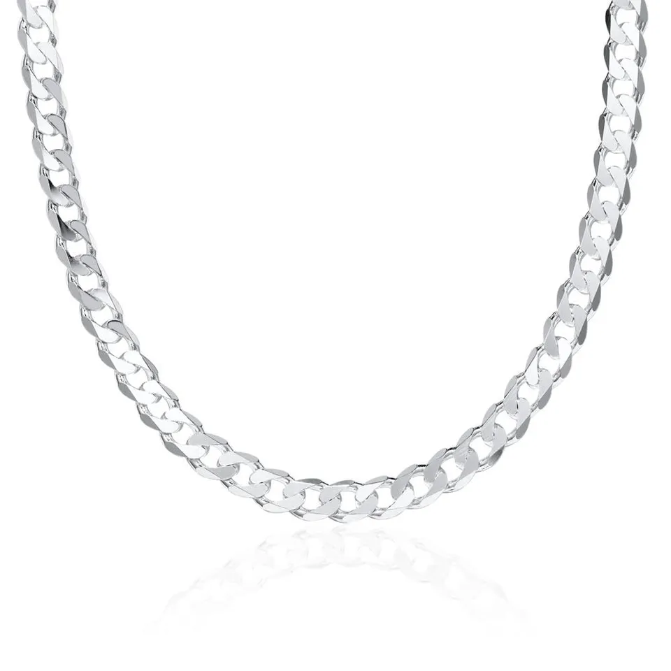 JEWLIX Panzerketten Herren Silber 925 7 mm 75 cm Kette