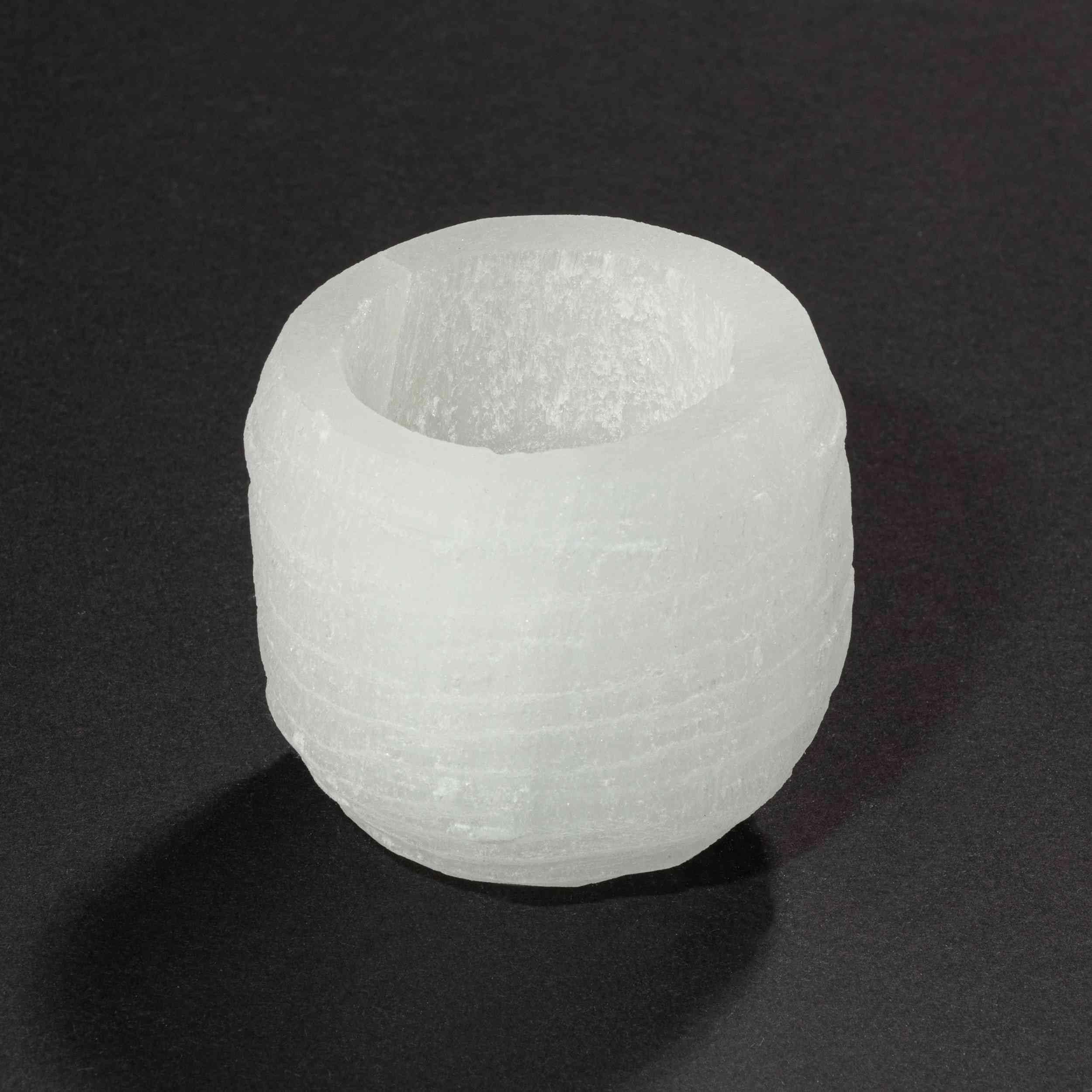 NKlaus Healing Crystals Selenit Teelichthalter rund 6cm 1 Stück
