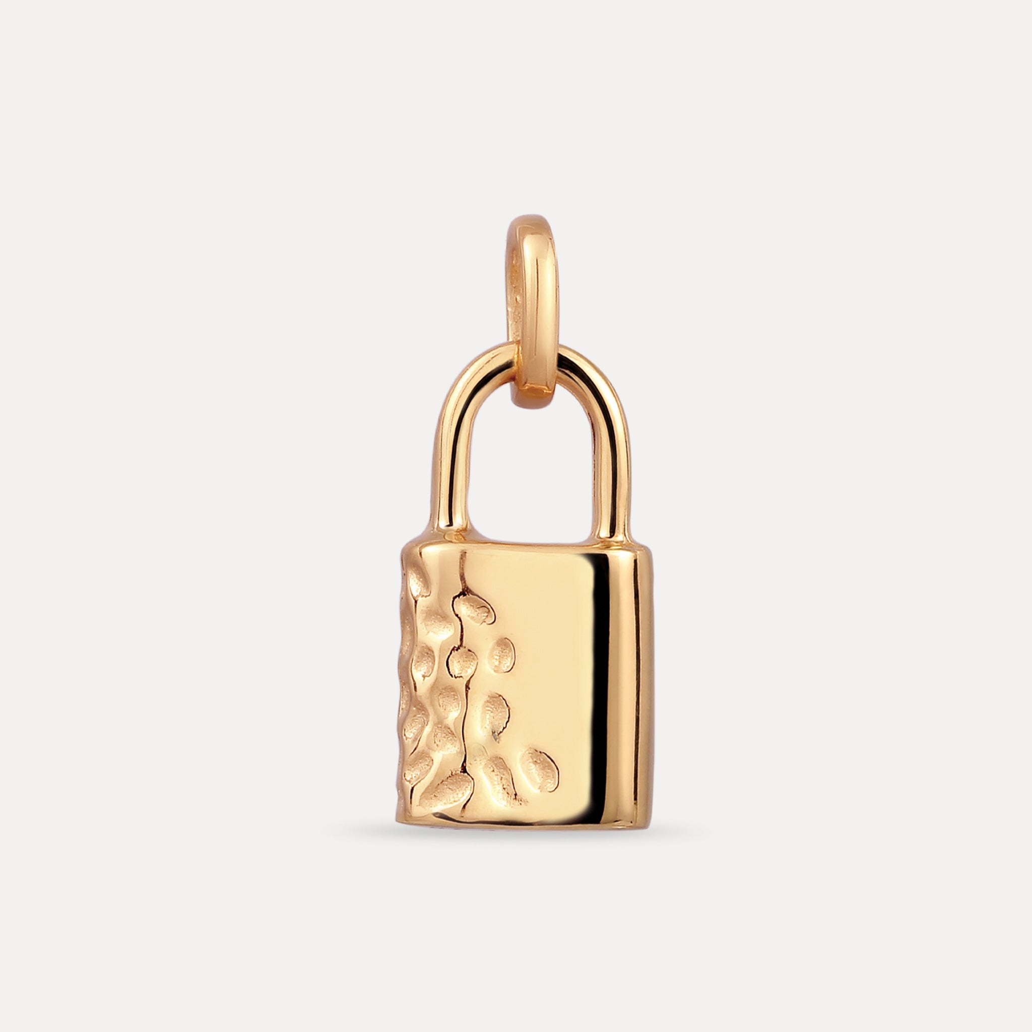 Stilnest Pendants Padlock Charm Anhänger Gold Vermeil