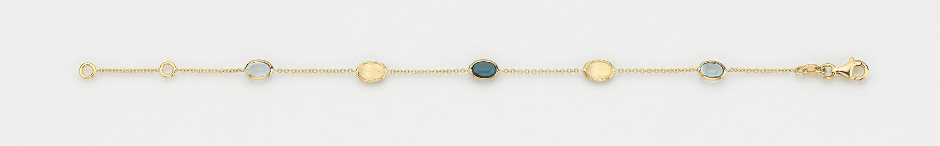 Eugen Rühle Armband Sky London Blautopas Goldarmband 585 Gelbgold