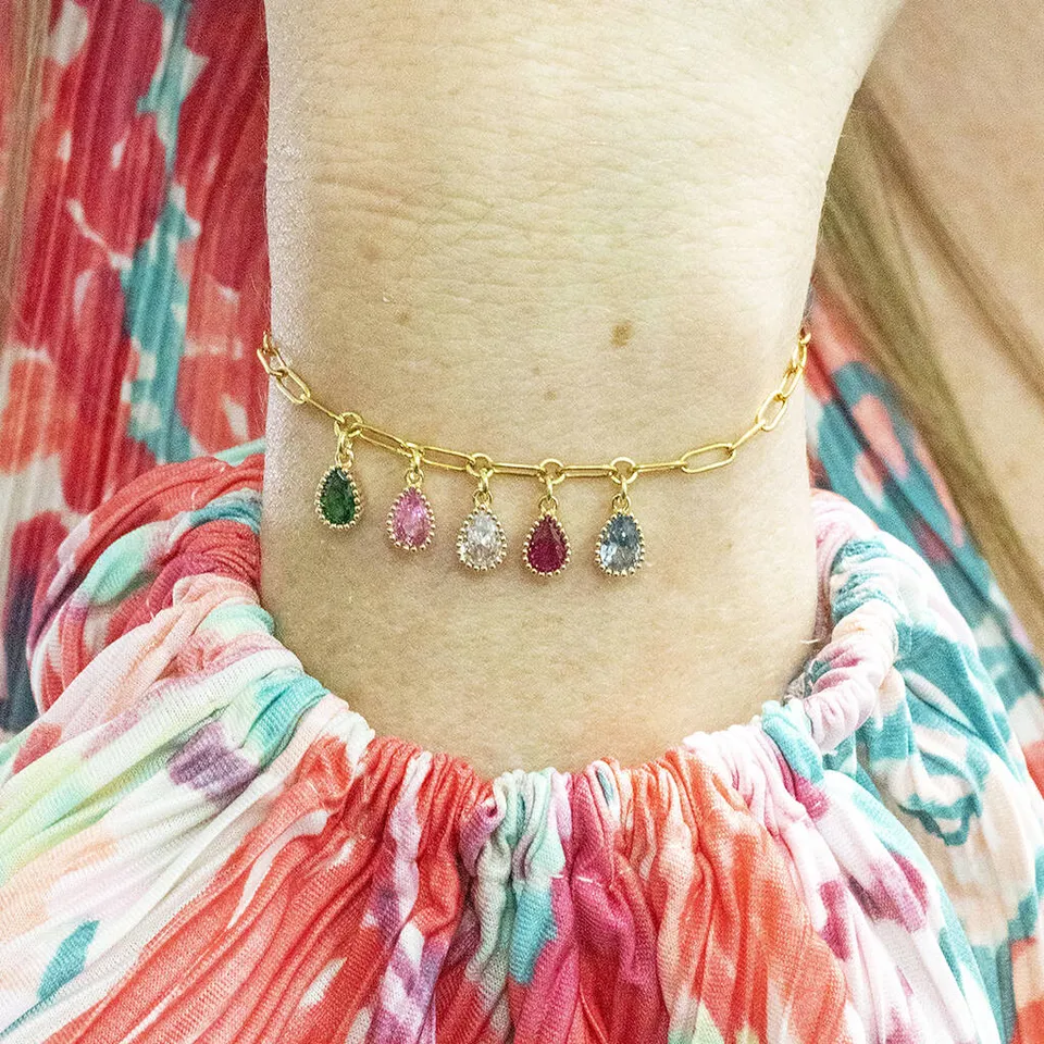 Joy by Corrine Smith Family Birthstone Armband Gold Tropfen