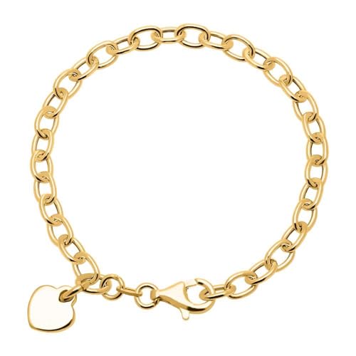 JEWLIX ID-Armbänder Herzarmband vergoldet 925er Silber