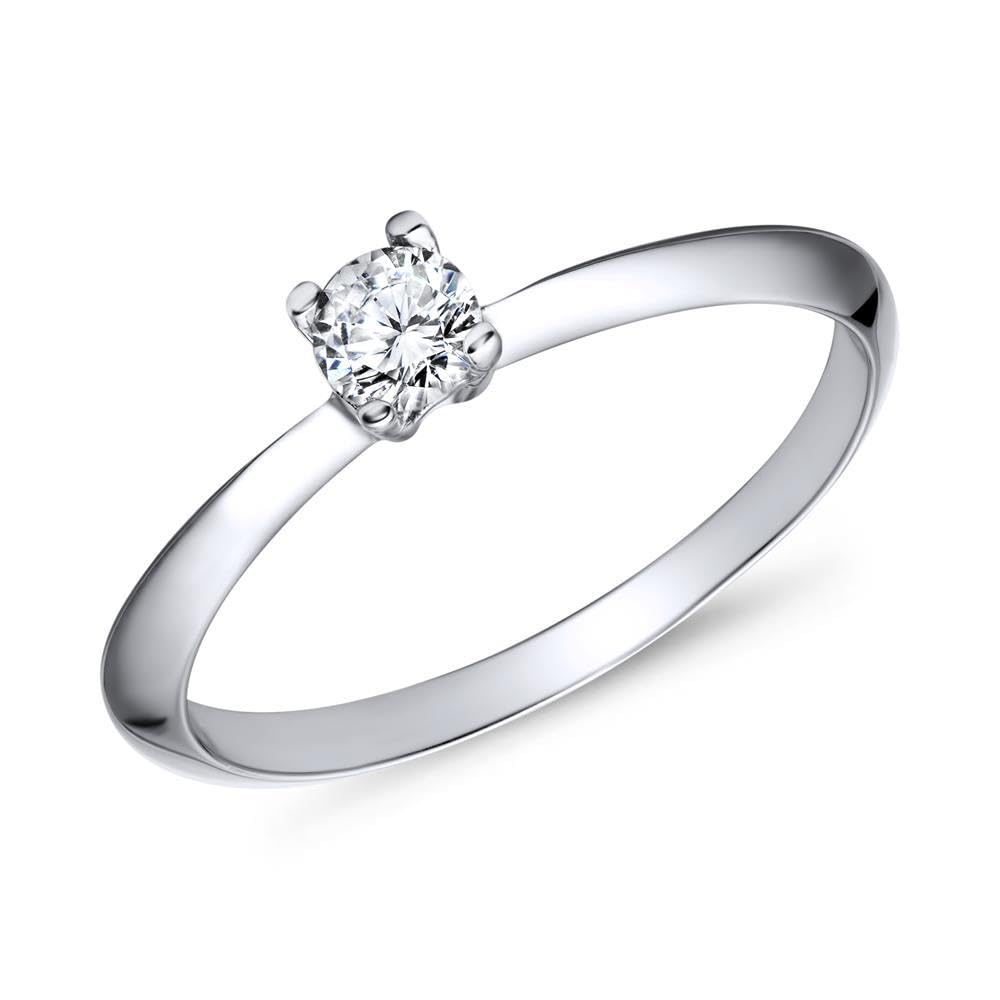 JEWLIX VR0009 Verlobungsring Silber Zirkonia dezent