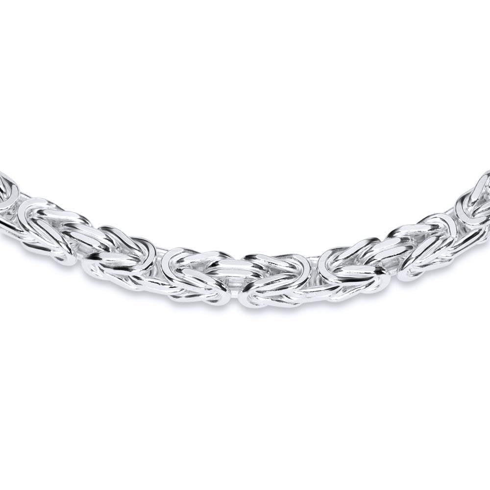 JEWLIX Königskette 4,5mm Silber Halskette Herren 50cm 925er