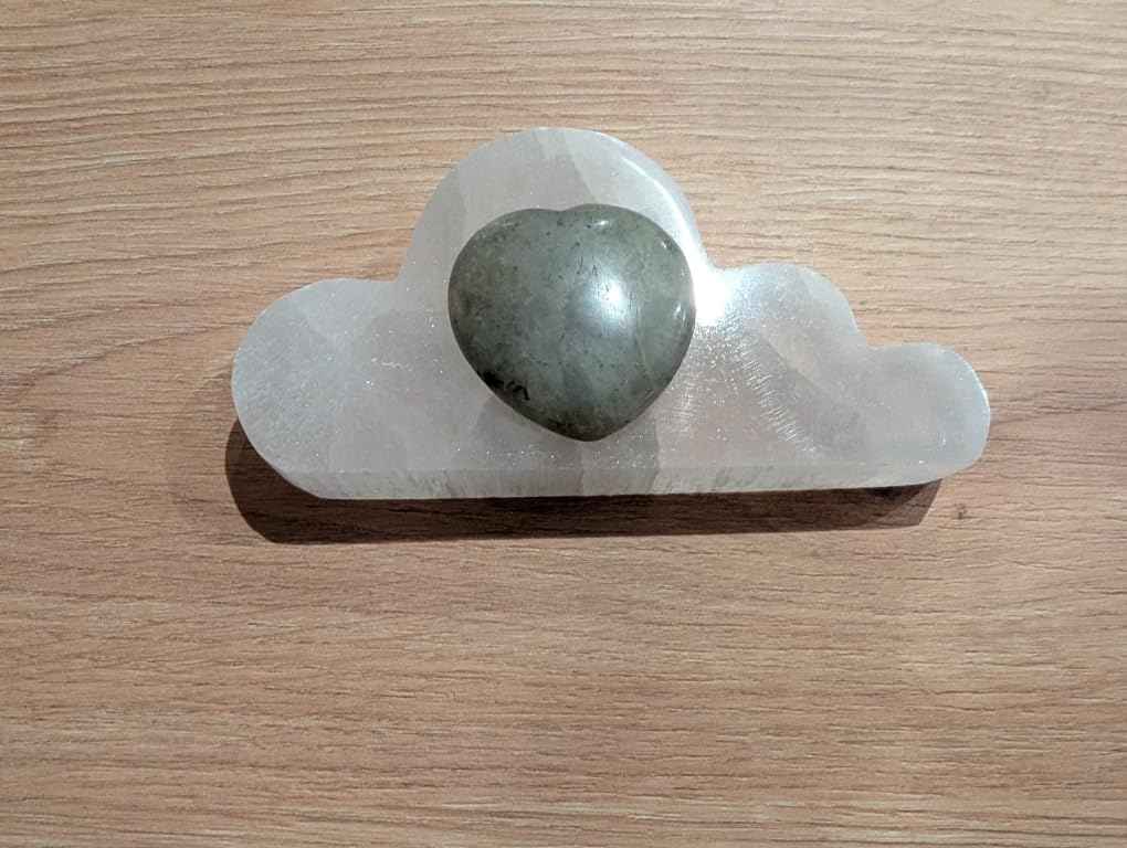 NKlaus Healing Crystals Selenit Wolke Ladeplatte 12x6 cm 160 g