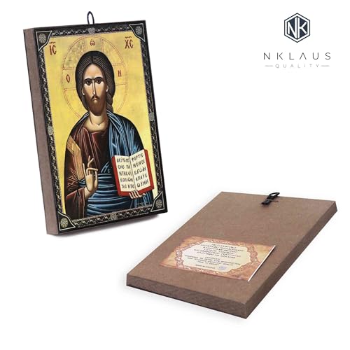 NKlaus Religious Icons Jesus Christus Ikone Holz 9,7cm