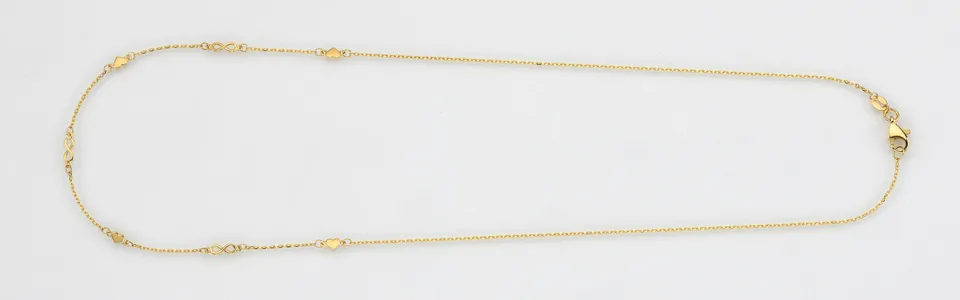 Eugen Rühle Collier Anker Herzen Infinity Halskette 585 Gold 45cm