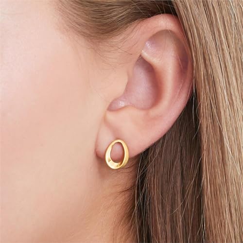 JEWLIX SE0854 Ohrstecker Silber vergoldet oval Damen