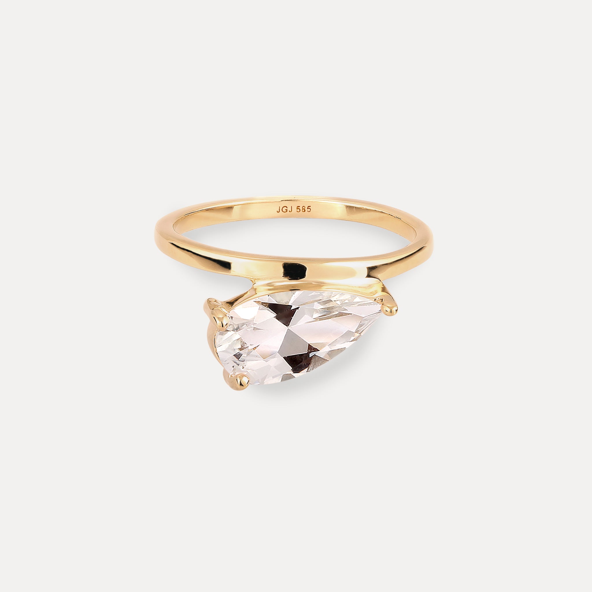 Stilnest Beryll Balance Drop Ring 585 Gold 54