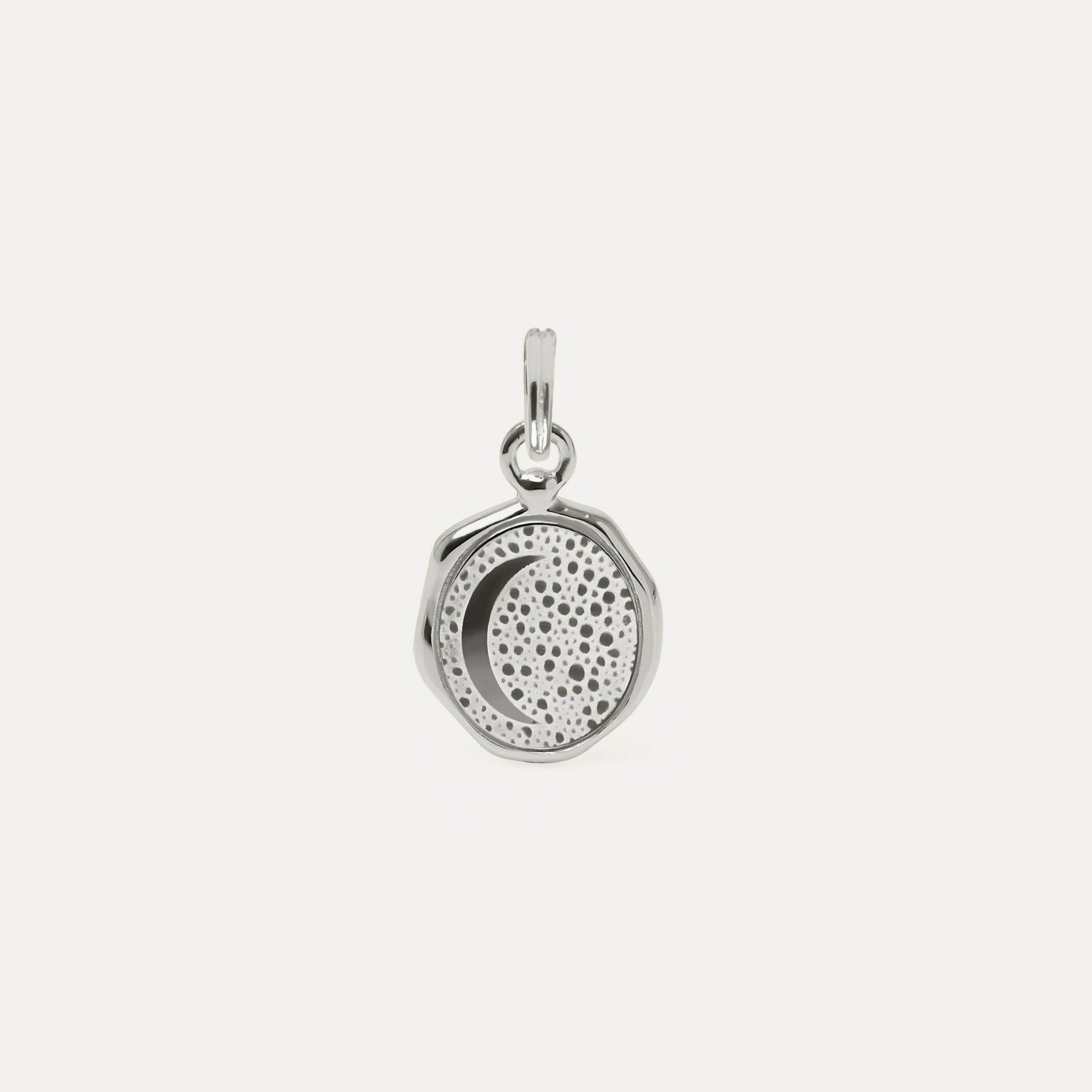 Stilnest Moon Seal Anhänger Gold Vermeil Mond gravierbar