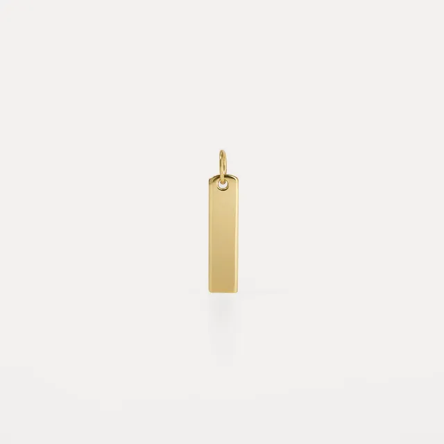 Stilnest Engravable Bar Anhänger 585 Gold gravierbar