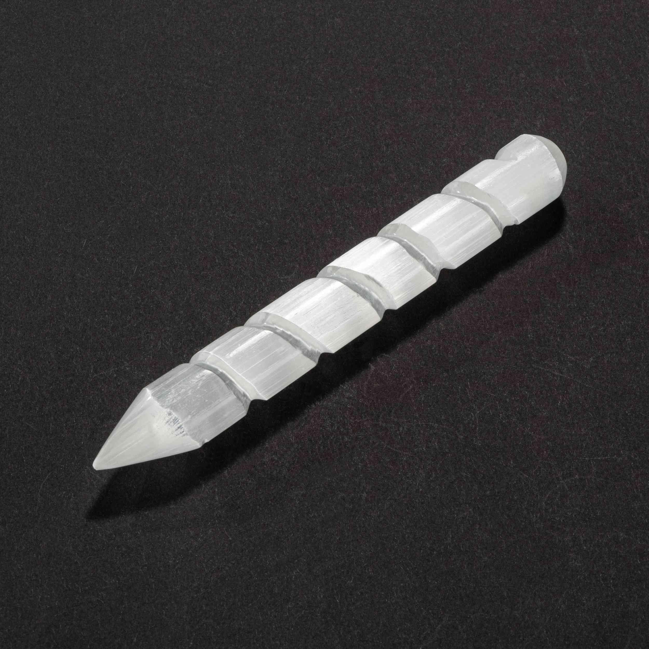 NKlaus Healing Crystals Selenit Spiral-Massagestab 15cm 1 Stück