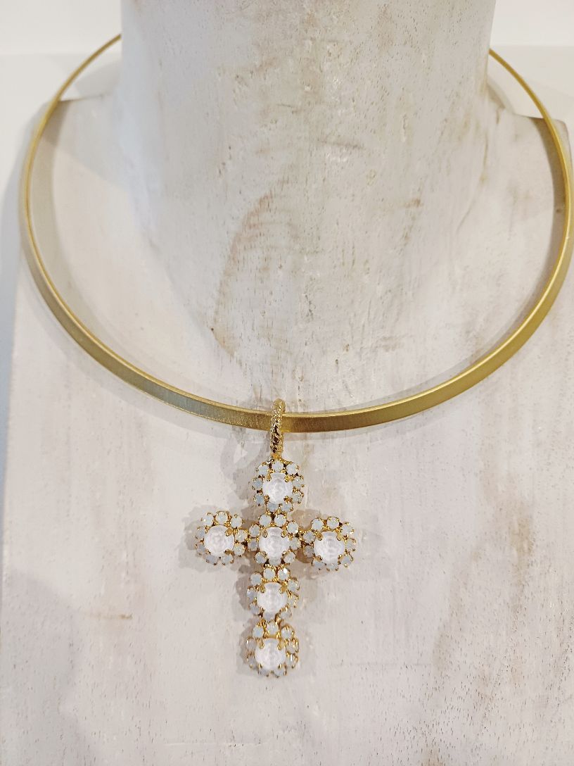 Alevá Bijoux Lulù Mini Kreuz Anhänger Gold