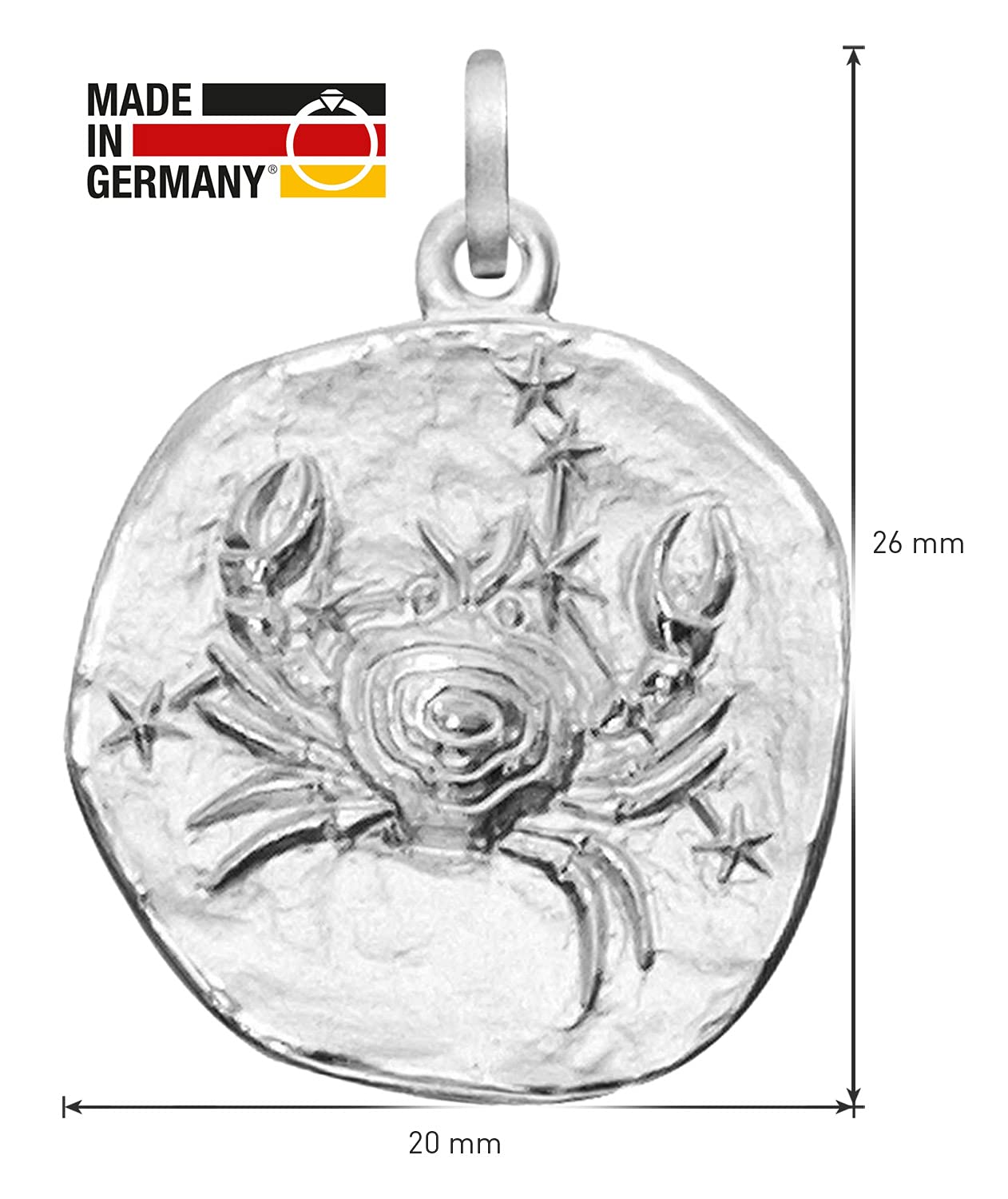 trendor 51610-07 Sternzeichen Krebs Halskette 925 Silber 60 cm