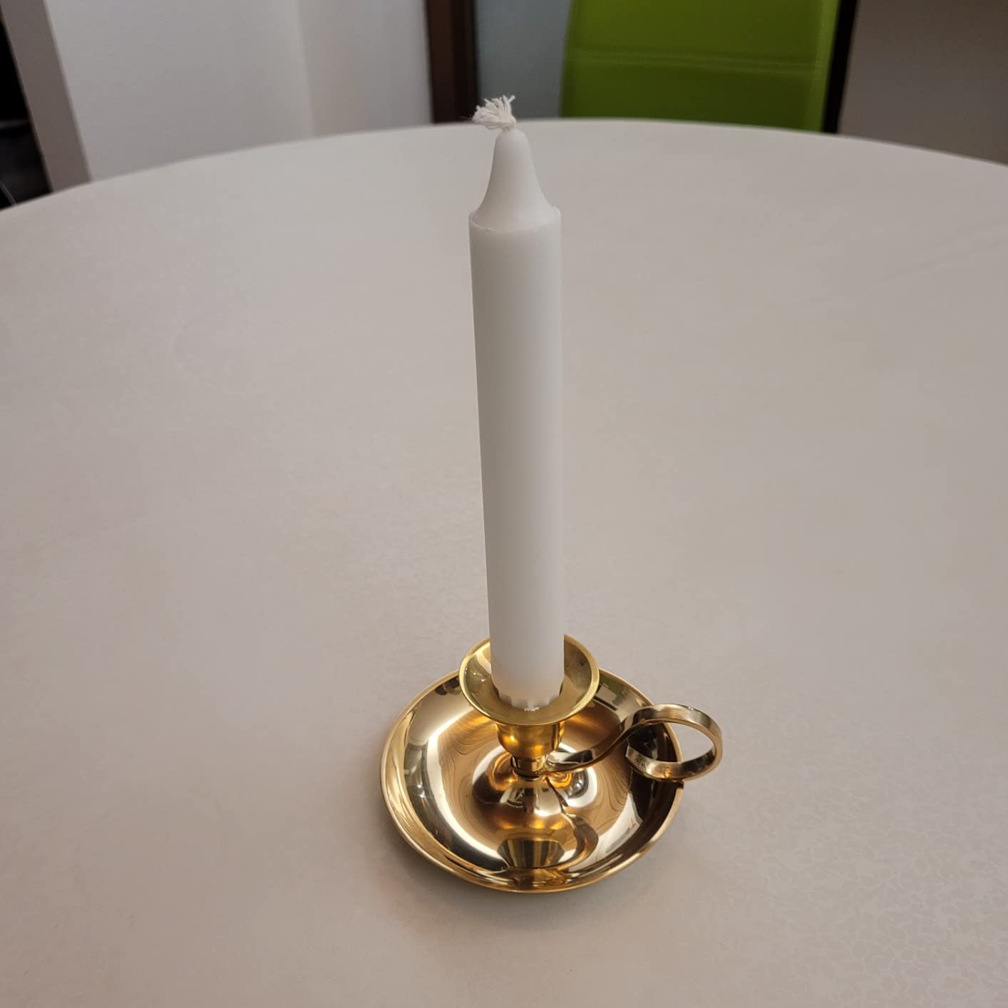 NKlaus Candle Holder Handleuchter Gold Messing 5cm