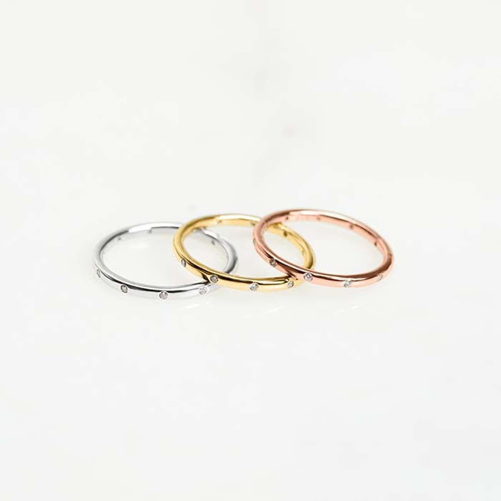 JEWLIX Ring Silber 925 rosévergoldet Gr. 58