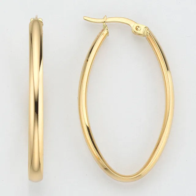 Eugen Rühle Ohrschmuck Creolen oval 2,8x35x20mm 585 Gelbgold