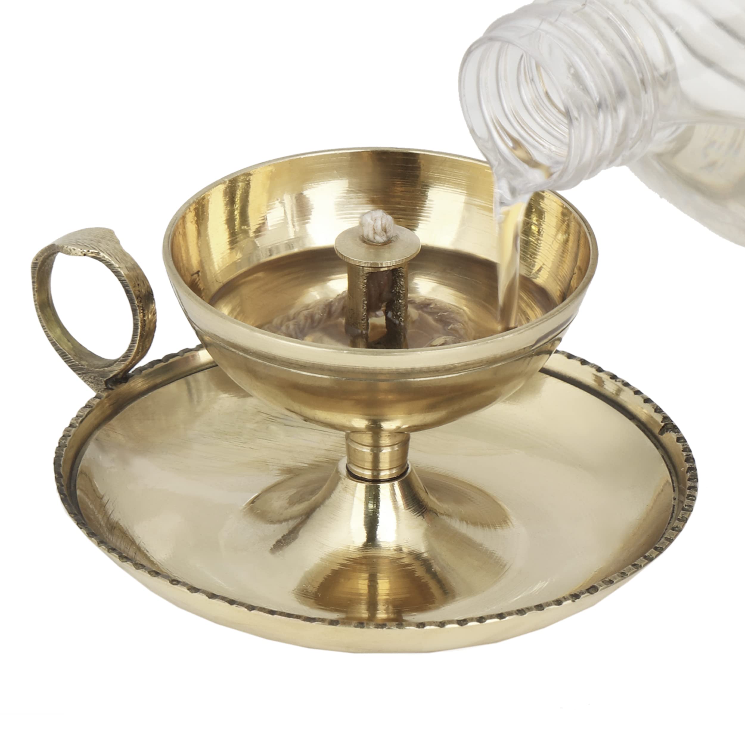 NKlaus Candle Holder Öllampe Messing Gold groß