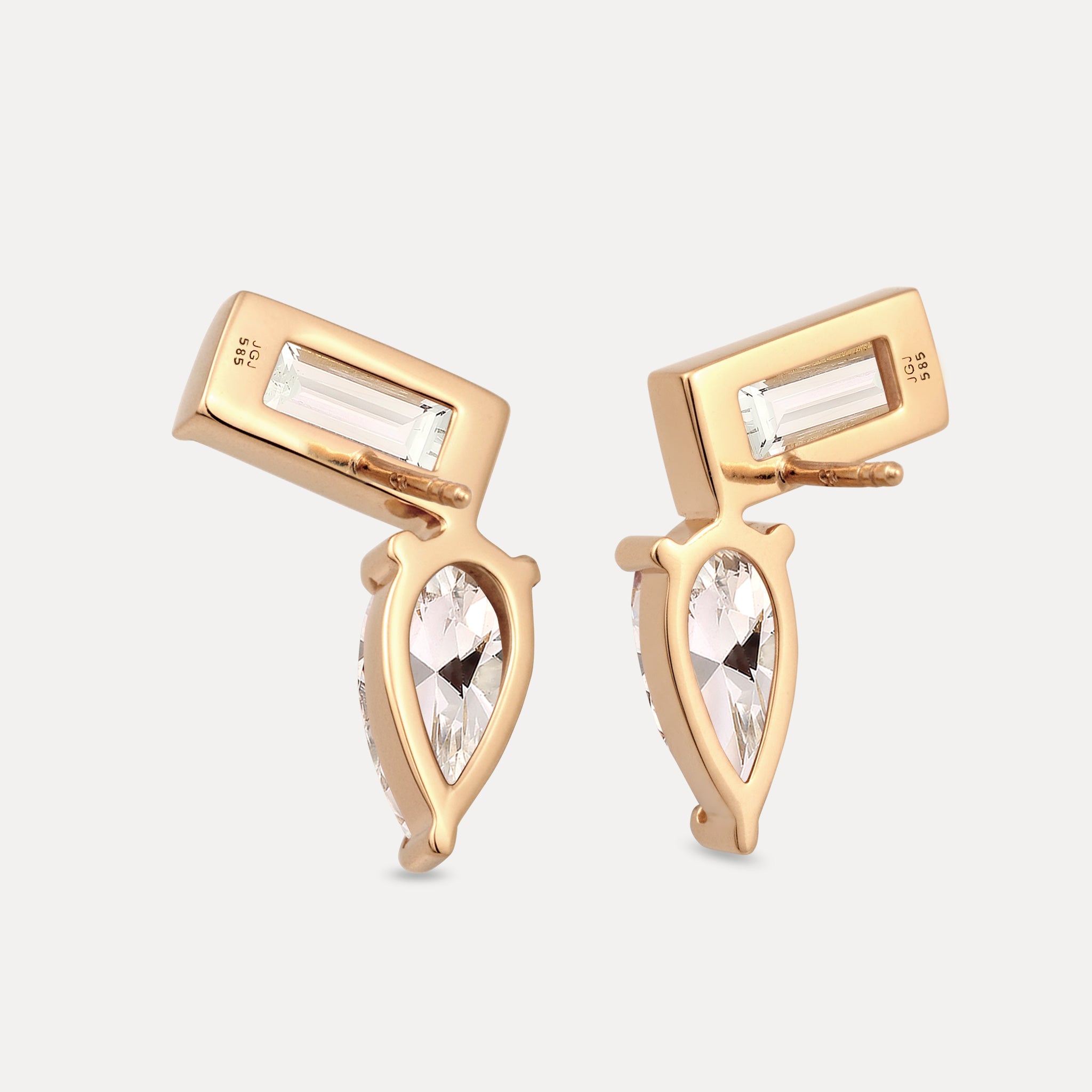 Stilnest Balance Dual Ohrstecker Beryll 585 Gold