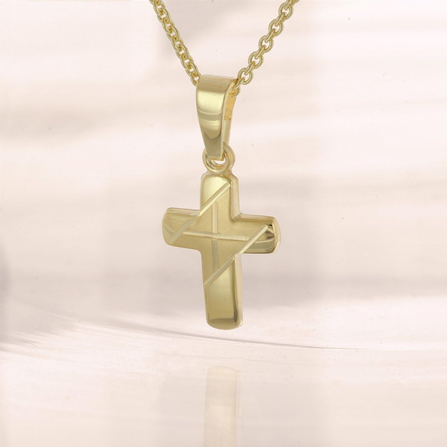 trendor 28216 Kreuz Halskette Gold 333 38cm Kinder
