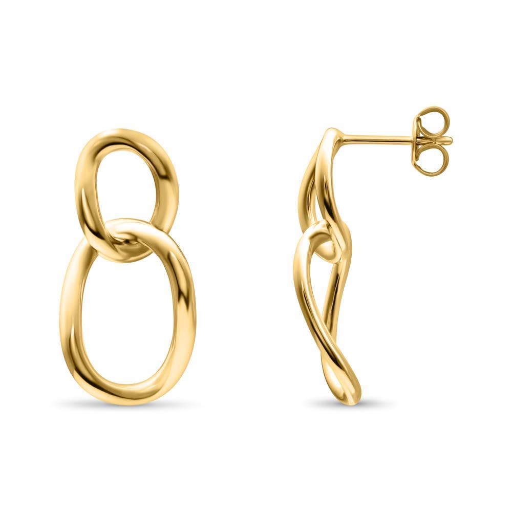 JEWLIX Ohrstecker 925 Silber Gold Damen Ohrringe