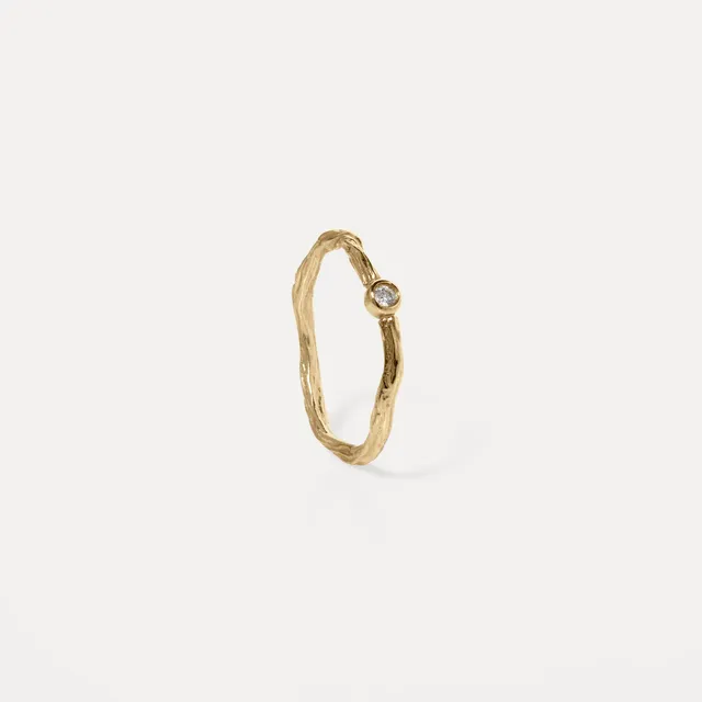 Stilnest Diamant Mater Ring 585 Gold 14k Massivgold Diamant