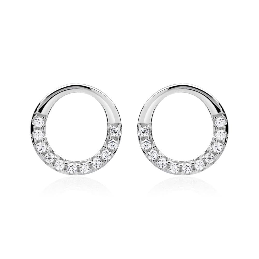 JEWLIX Ohrstecker 925er Silber Zirkonia hochglanzpoliert