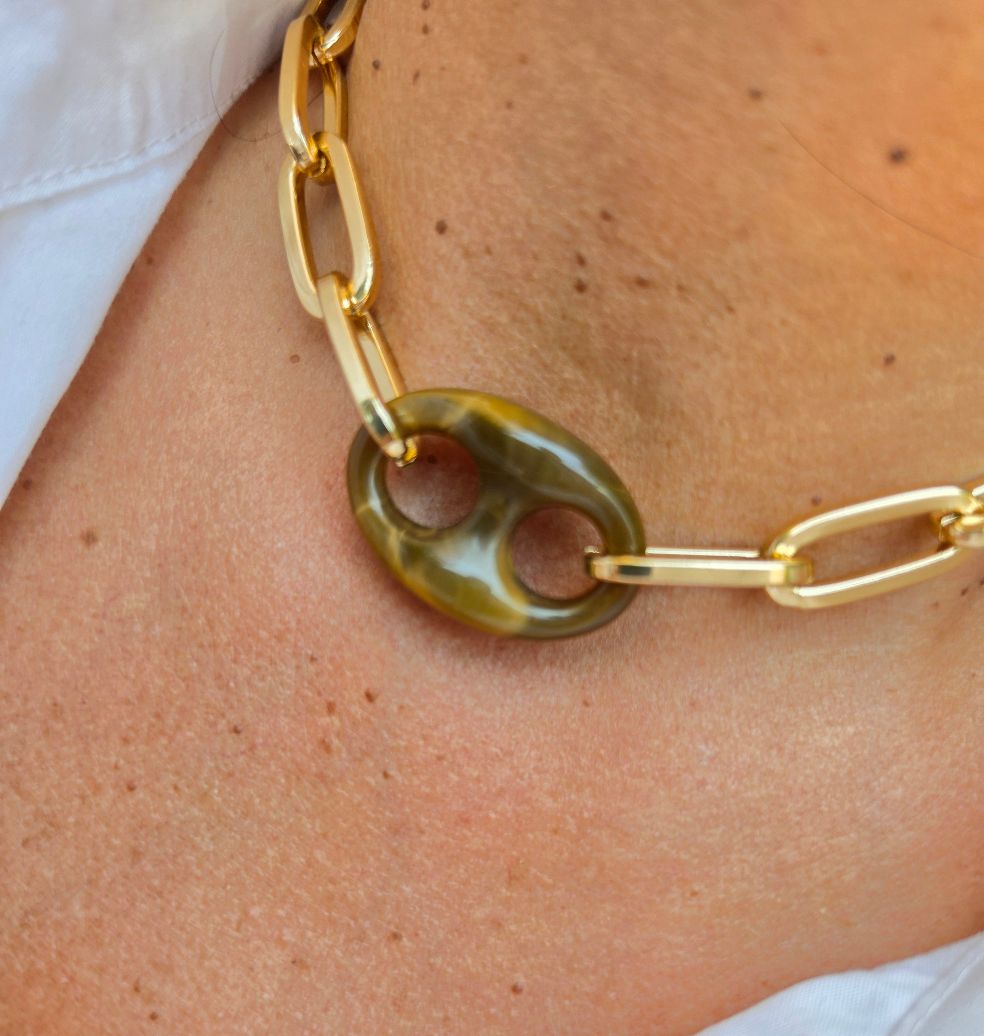 Alevá Bijoux Veronica Oro Moka Halskette 45cm