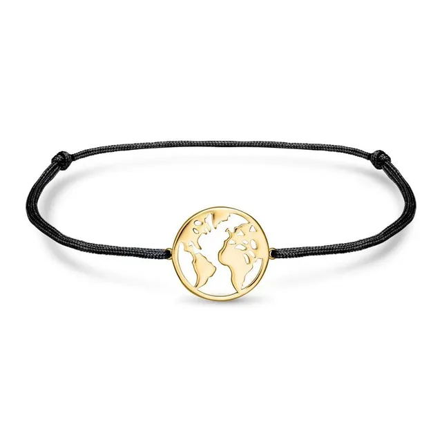 JEWLIX ID-Armband Welt Textil grau Silber Gold