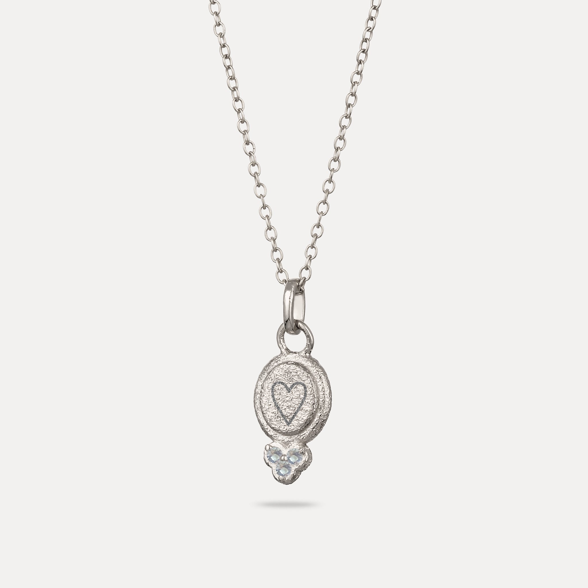 Stilnest Aquamarin Trinity Emblem Anhänger Gravierbar Vermeil