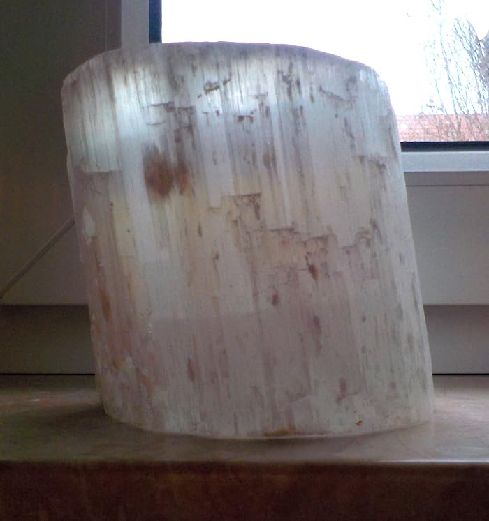 NKlaus Selenit Teelichthalter 11cm Naturstein handgefertigt