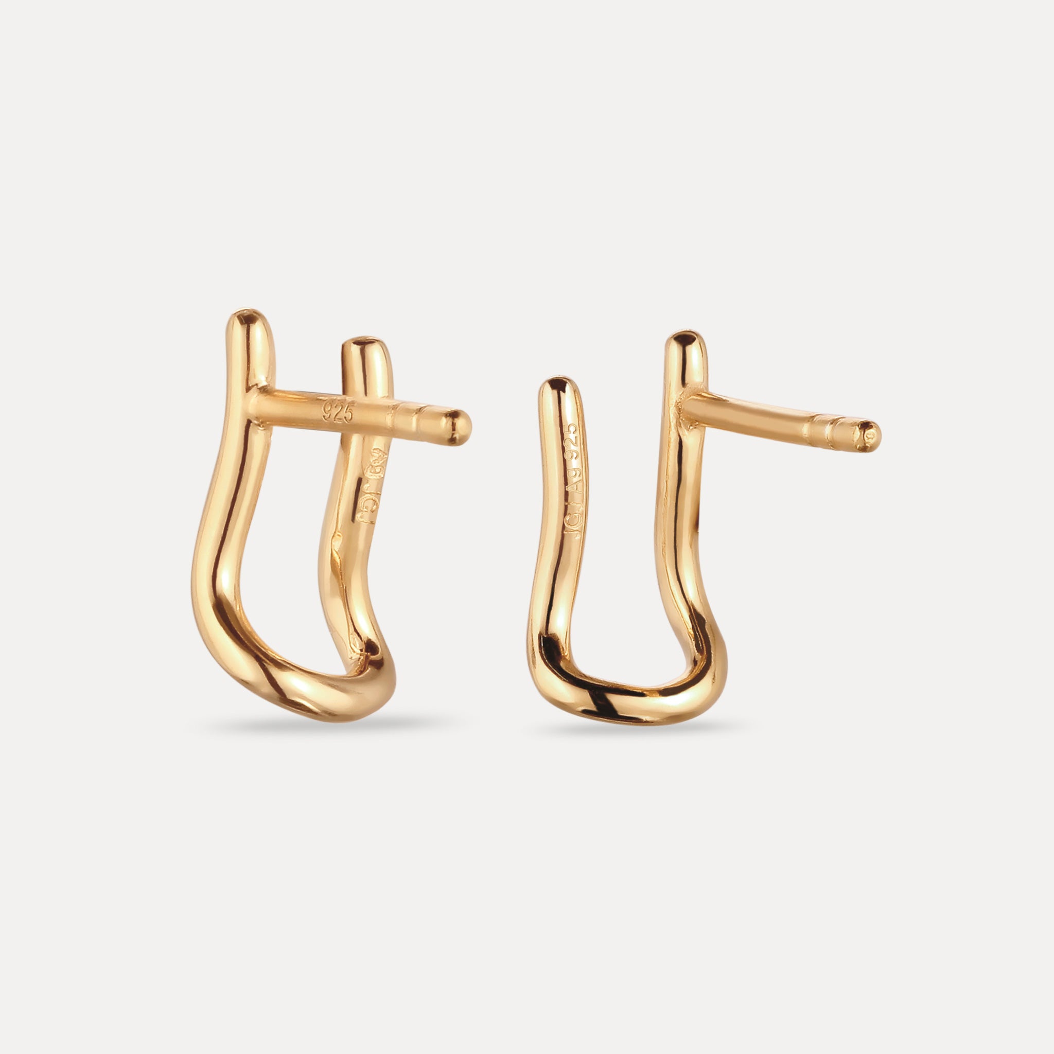 Stilnest Charm Hänger Ohrstecker Gold Vermeil modular