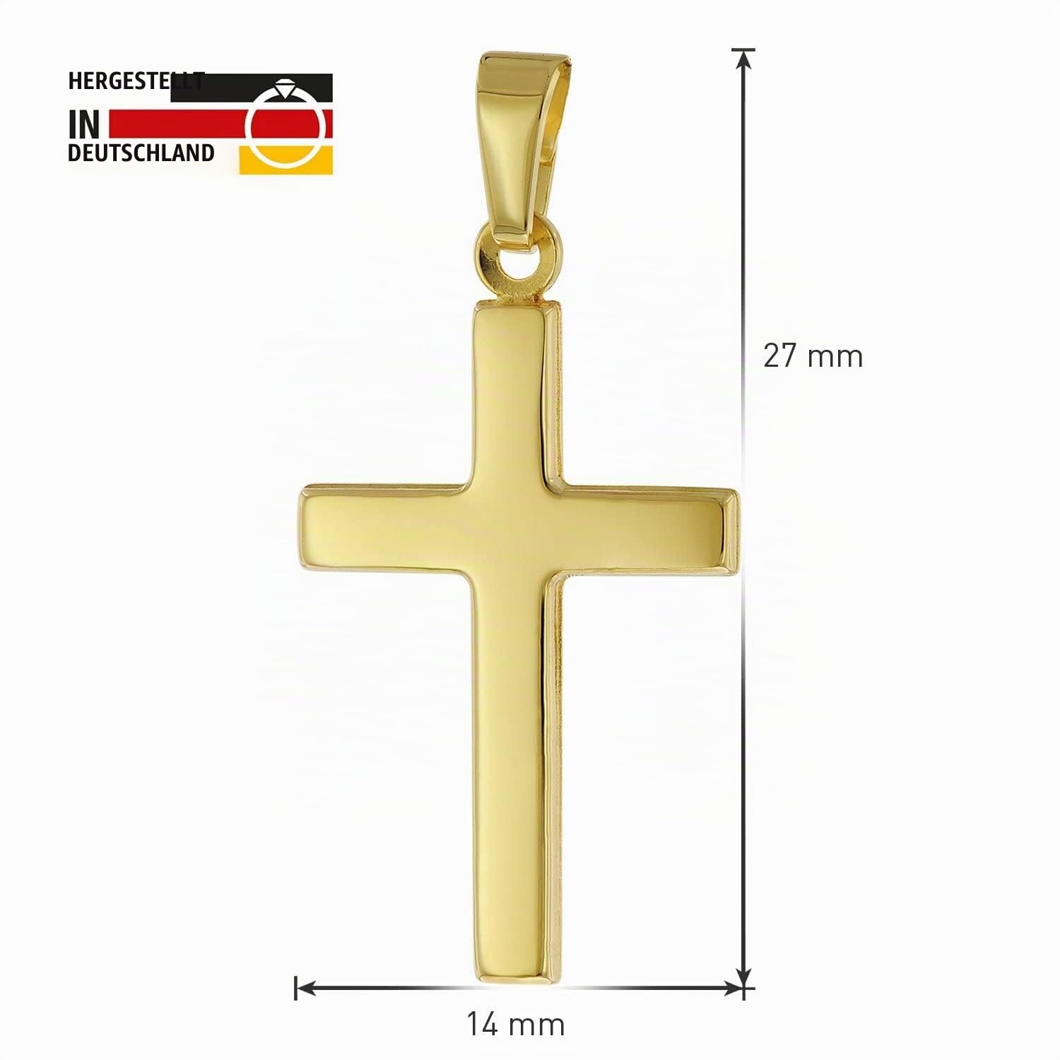 trendor Halsketten Kreuz Gold 585 45 cm Kette