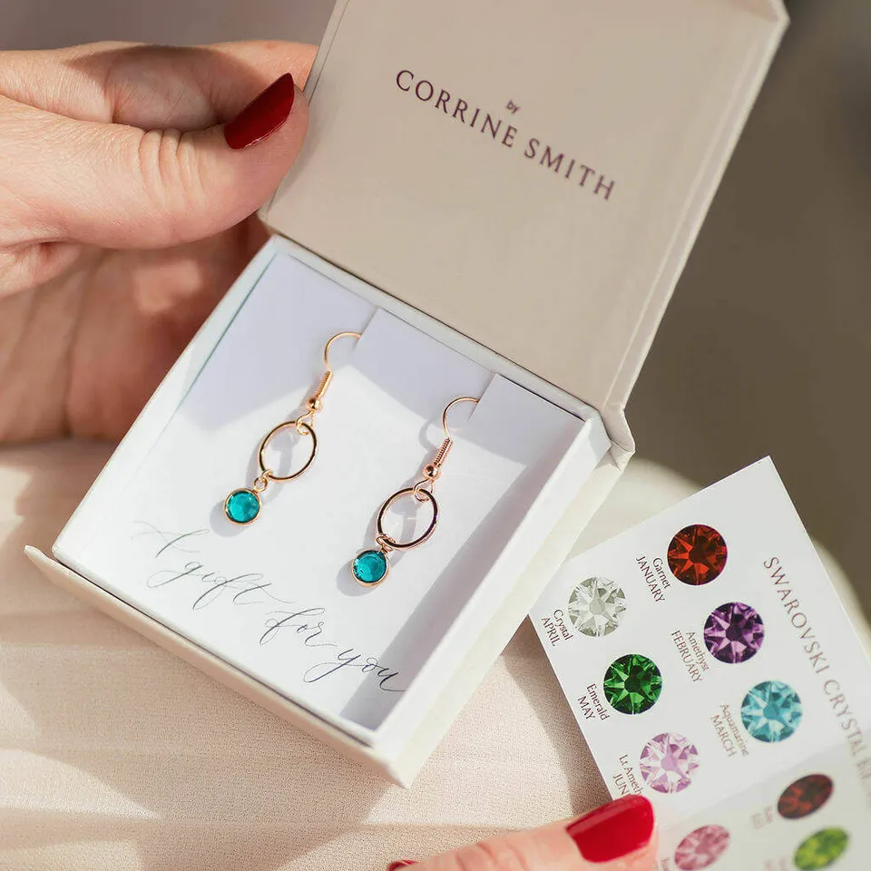Joy by Corrine Smith Rose Gold Circle Ohrringe Roségold Edelstein