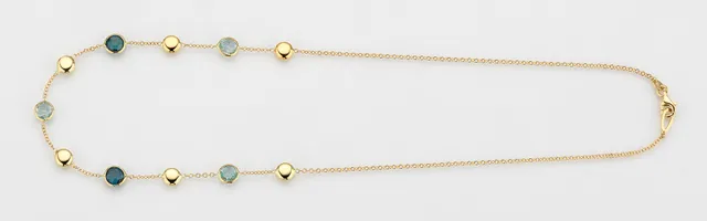 Eugen Rühle Colliers 37.2100 Collier Gold Blautopas