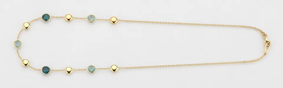 Eugen Rühle Colliers 37.2100 Collier Gold Blautopas