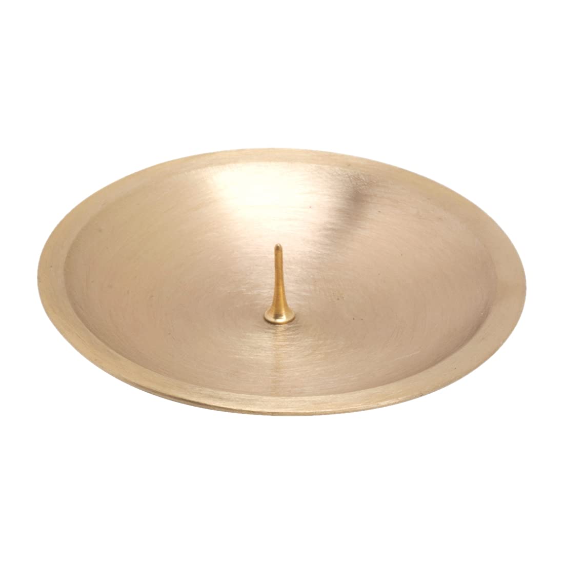NKlaus Candle Holder Kerzenteller Messing 8 cm Gold matt