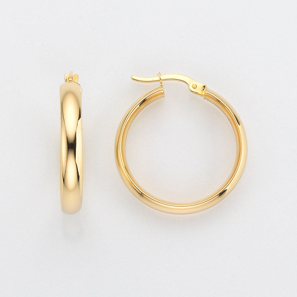 Eugen Rühle Creolen mit Bügel 23 mm 585 Gelbgold