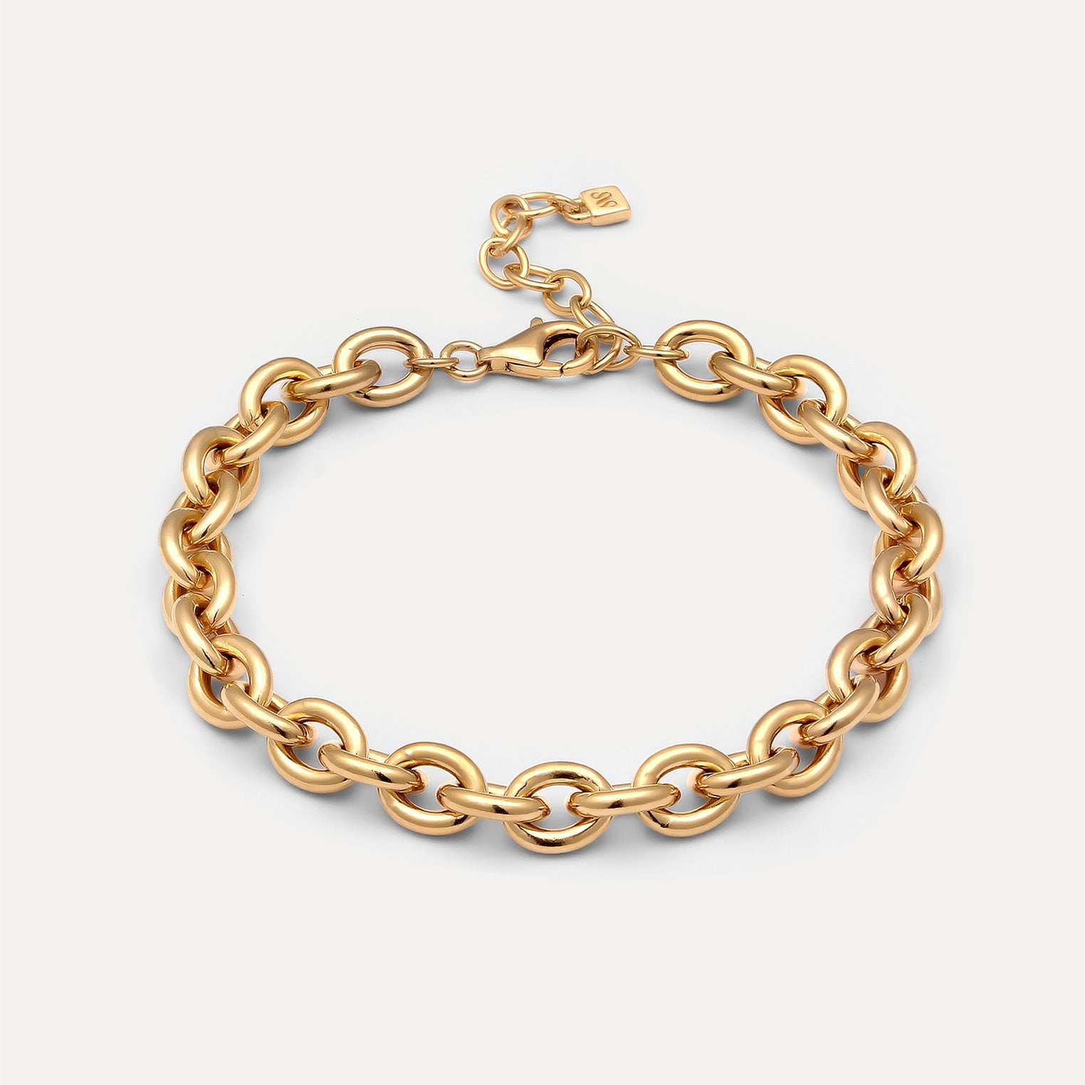 Stilnest Bold Chain Armband 24k Gold Vermeil Ankerkette
