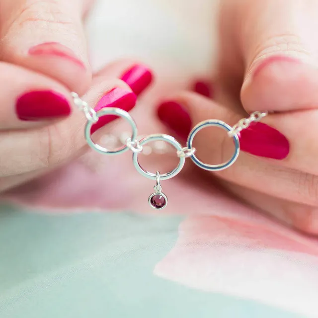 Joy 30. Geburtstag Armband Silber Kreise