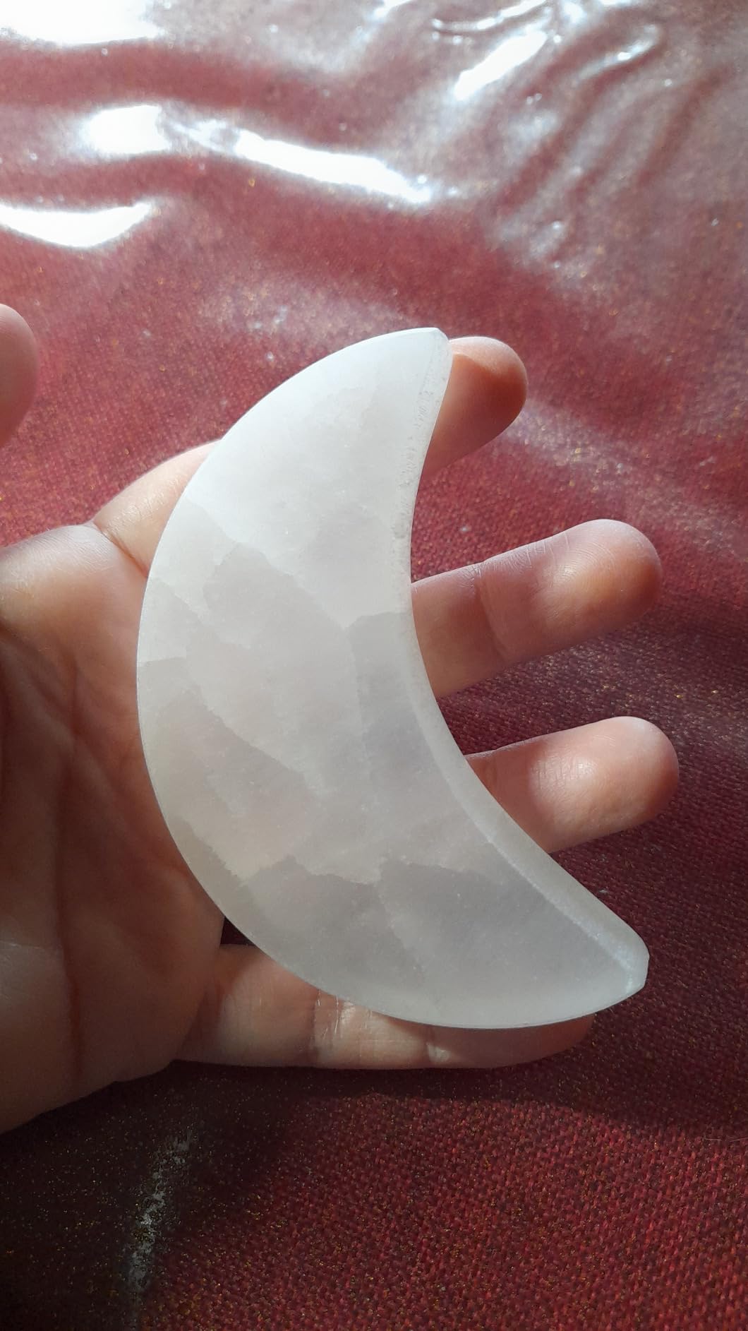 NKlaus Healing Crystals Selenit Mond Ladeplatte 8,5cm