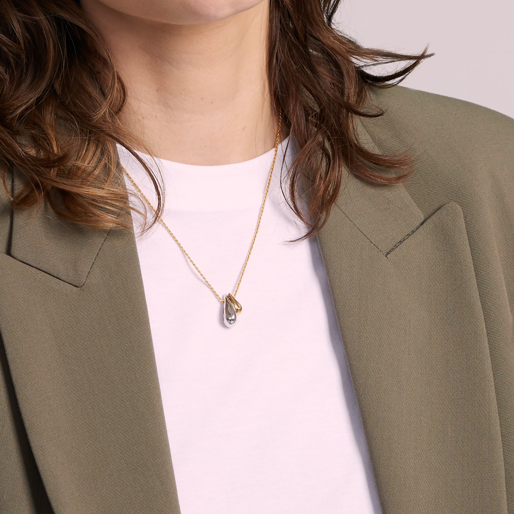Stilnest Mini Drop Anhänger Gold Vermeil 13 mm